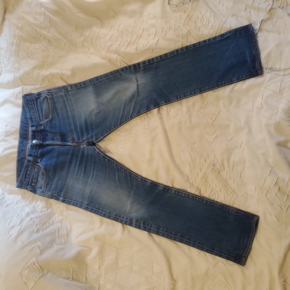 Levi's 501 XX Distressed Indigo Jeans With Darn Stitching